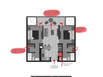 Departamento en venta en Sin comisión, MARIPOSA próximo a linea 8 (67574), Macul - 2 dormitorios, 2 baños
