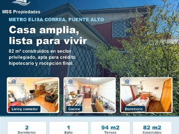 Casa en venta en Casa Cochoa 484, Puente Alto - 2 dormitorios, 1 baño