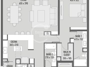 Departamento en venta en Portal la dehesa, Lo Barnechea - 2 dormitorios, 2 baños