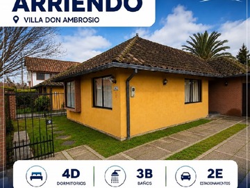 Casa en arriendo mensual en Jumbo las rastras, Talca - 4 dormitorios, 3 baños