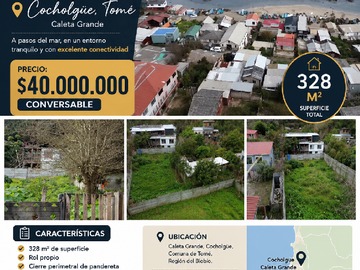 Terreno en venta en Terreno en Playa Cocholgue, Región Bio Bio