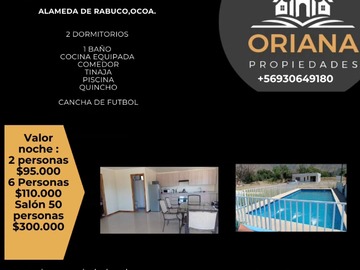 Arriendo Diario / Departamento / Hijuelas