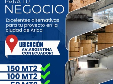 Arriendo Mensual / Bodega / Arica