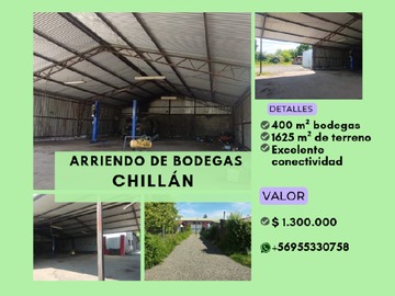Arriendo Mensual / Bodega / Chillán