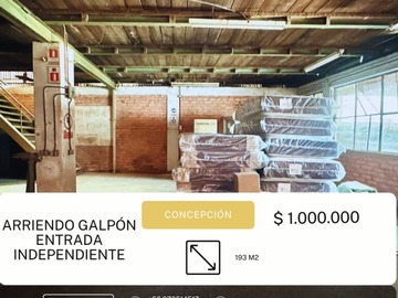 Arriendo Mensual / Bodega / Concepción