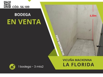 Arriendo Mensual / Bodega / La Florida