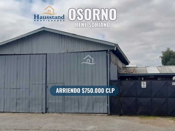 Arriendo Mensual / Bodega / Osorno