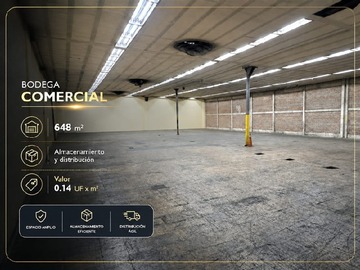 Arriendo Mensual / Bodega / San Joaquín