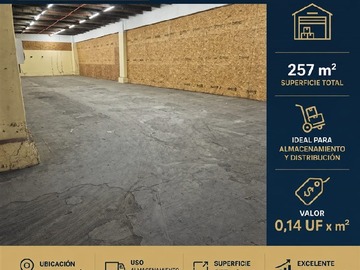 Arriendo Mensual / Bodega / San Joaquín