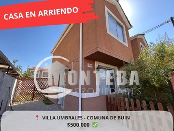 Arriendo Mensual / Casa / Buin