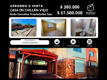 Arriendo Mensual / Casa / Chillán Viejo