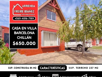 Arriendo Mensual / Casa / Chillán