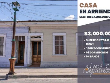 Arriendo Mensual / Casa / Iquique