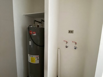 Termo y espacio lavadora