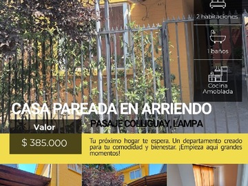 Arriendo Mensual / Casa / Lampa