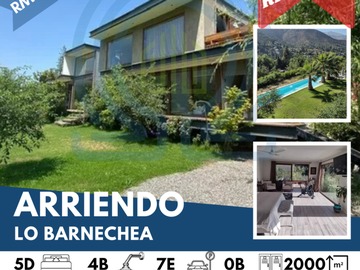 Arriendo Mensual / Casa / Lo Barnechea