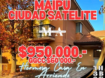 Arriendo Mensual / Casa / Maipú