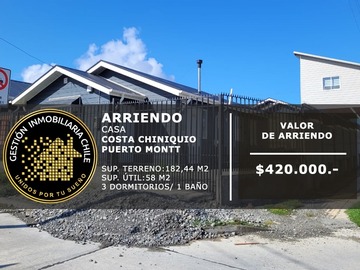 Arriendo Mensual / Casa / Puerto Montt