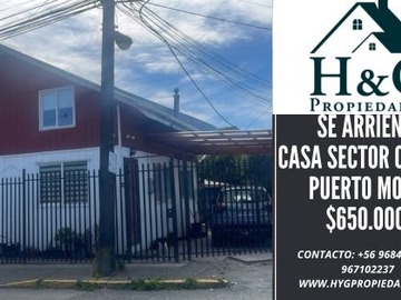 Arriendo Mensual / Casa / Puerto Montt
