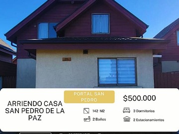 Arriendo Mensual / Casa / San Pedro de la Paz