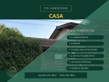 Arriendo Mensual / Casa / Viña del Mar