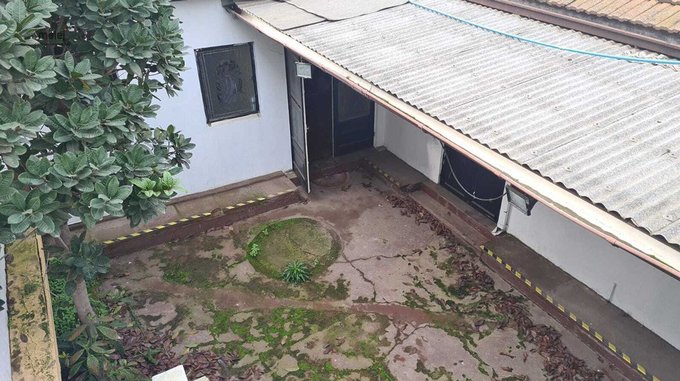 Desde la terraza, se aprecia el patio