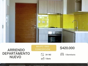 Arriendo Mensual / Departamento / Concepción