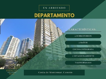 Arriendo Mensual / Departamento / Concón