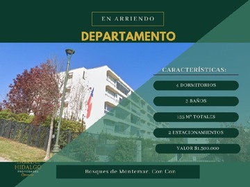 Arriendo Mensual / Departamento / Concón