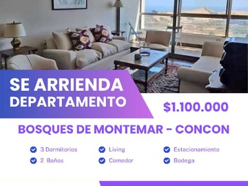 Arriendo Mensual / Departamento / Concón