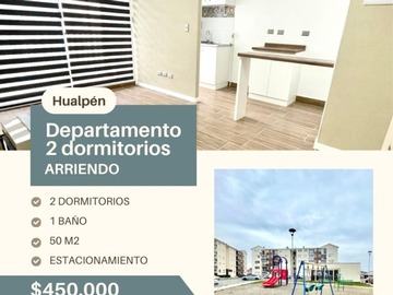 Arriendo Mensual / Departamento / Hualpén