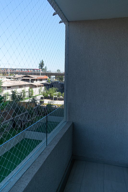 Balcón con malla