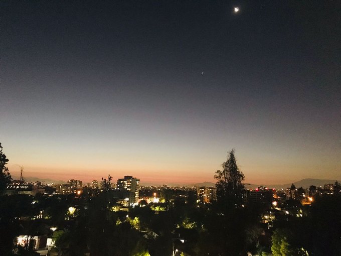 panorámica atardecer