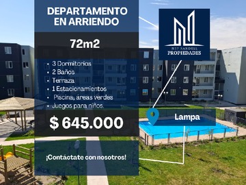 Arriendo Mensual / Departamento / Lampa