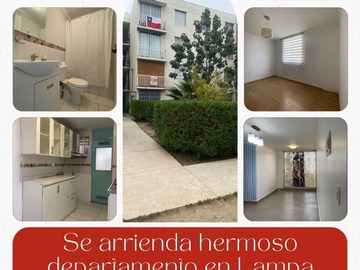 Arriendo Mensual / Departamento / Lampa