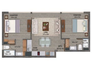 Arriendo Mensual / Departamento / Las Condes
