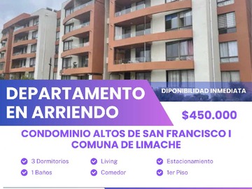 Arriendo Mensual / Departamento / Limache