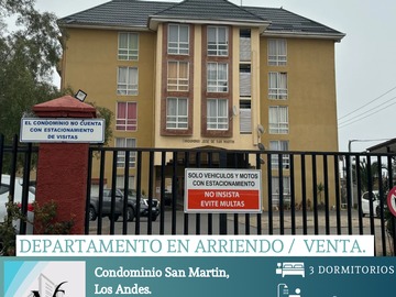 Arriendo Mensual / Departamento / Los Andes