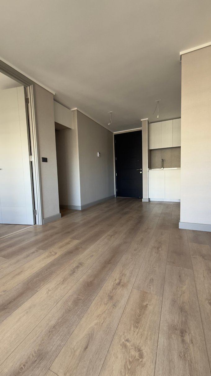 Cocina, acceso dpto y espacio refrigerador