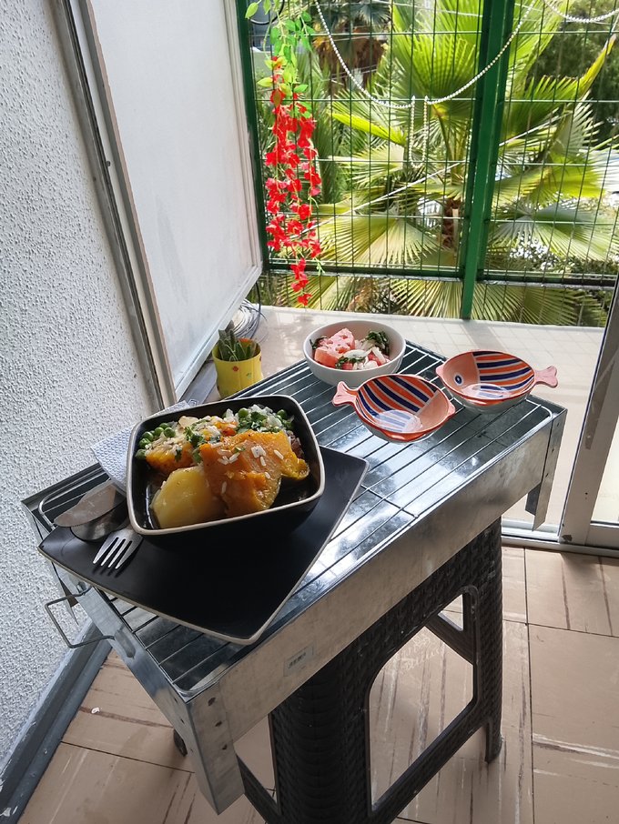 Balcón apto para miniparrillita