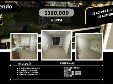 Arriendo Mensual / Departamento / Renca