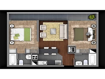 Arriendo Mensual / Departamento / San Miguel