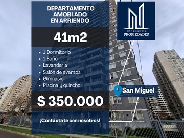 Arriendo Mensual / Departamento / San Miguel