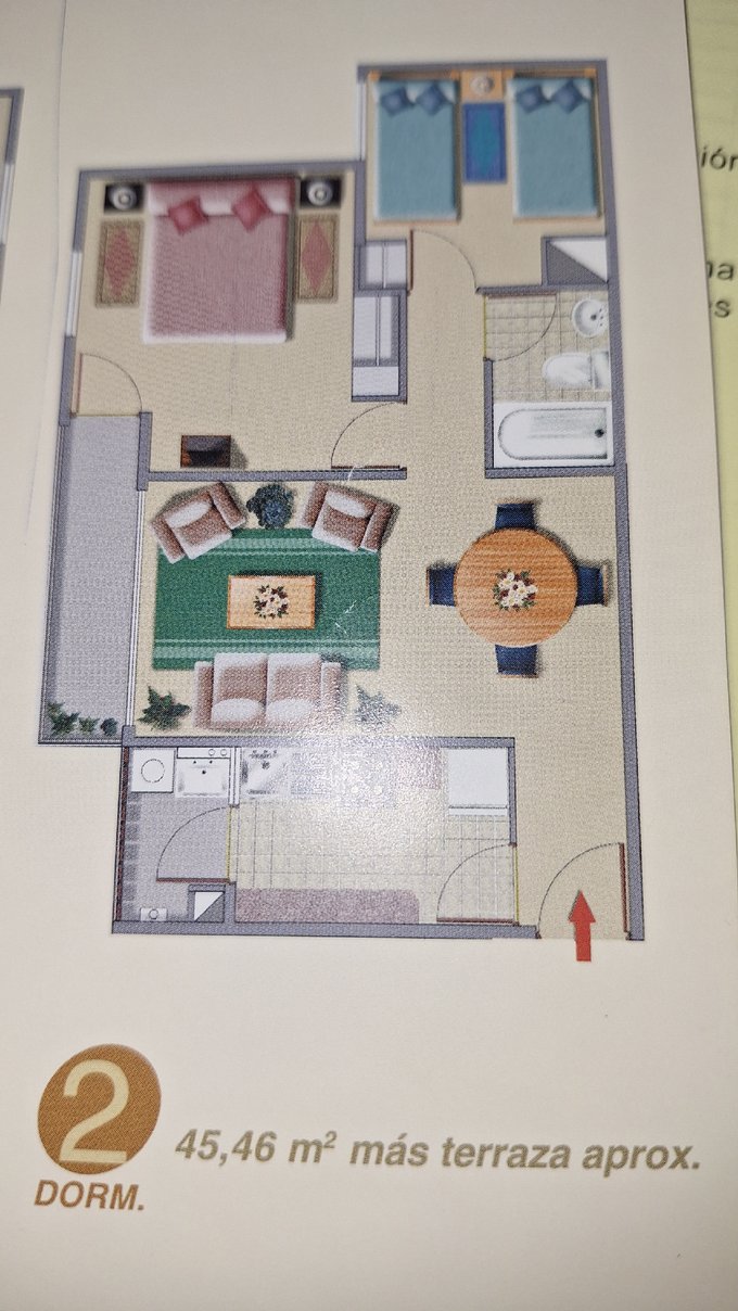 Maqueta de la distribución del departamento