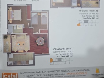 Arriendo Mensual / Departamento / San Ramón
