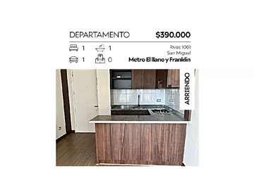 Arriendo Mensual / Departamento / Santiago