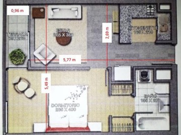 Arriendo Mensual / Departamento / Santiago