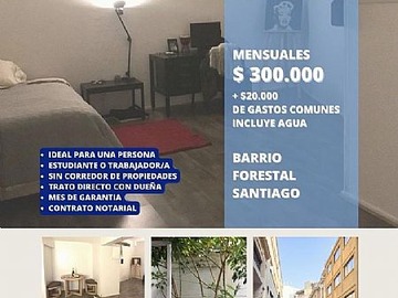 Arriendo Mensual / Departamento / Santiago