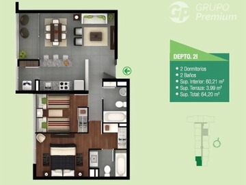 Arriendo Mensual / Departamento / Santiago