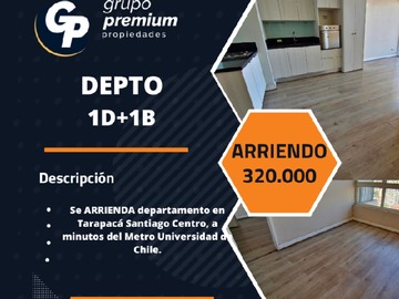 Arriendo Mensual / Departamento / Santiago